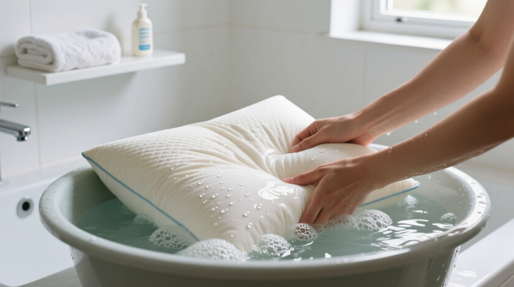 how to wash memory foam pillows
