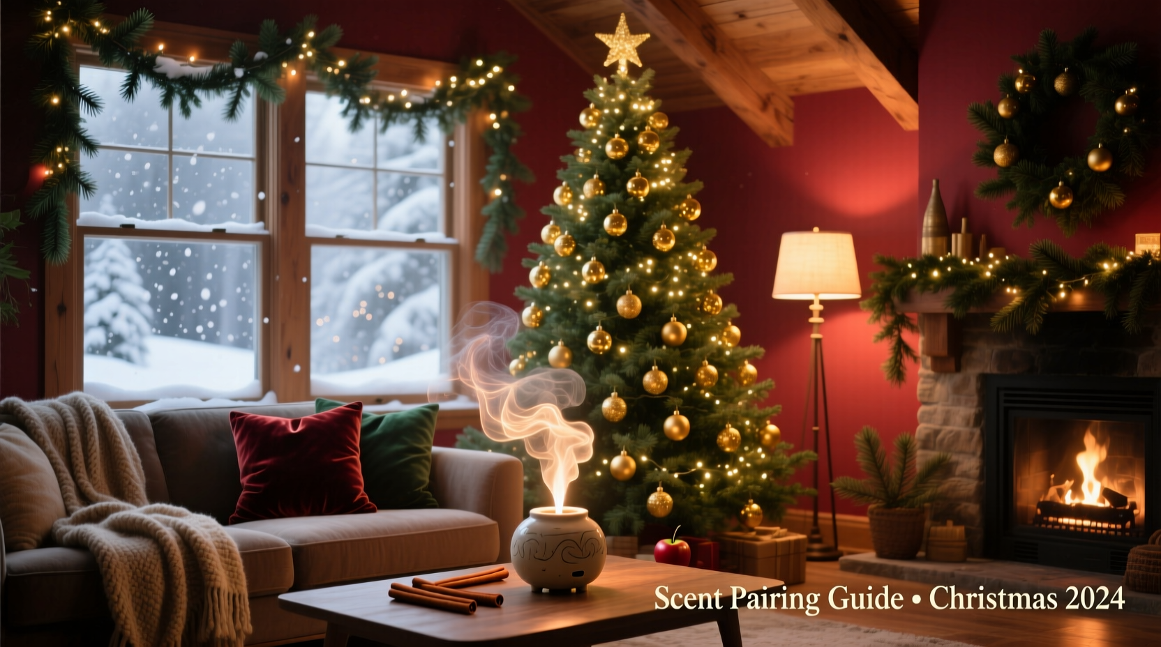 how to create a scent pairing for your christmas tree and room