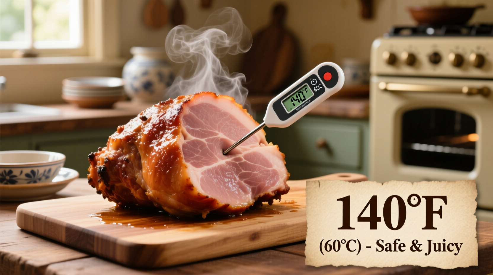what temperature to cook a ham