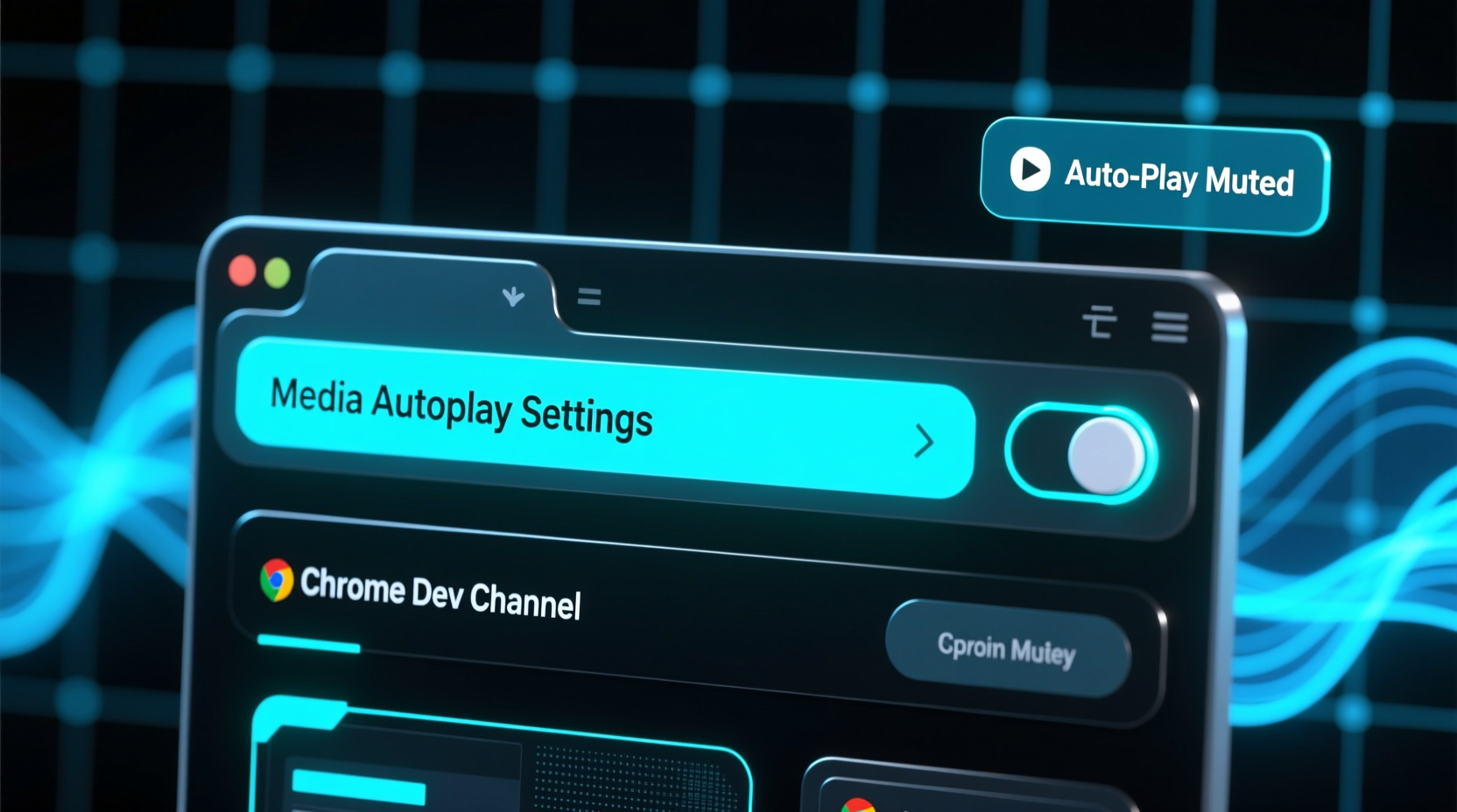 chromes dev channel mutes auto play media opened in the