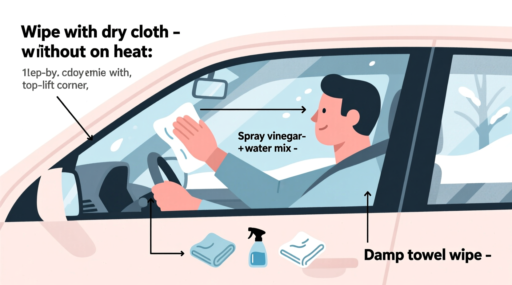 how to quickly defog car windows in cold weather without turning on heat