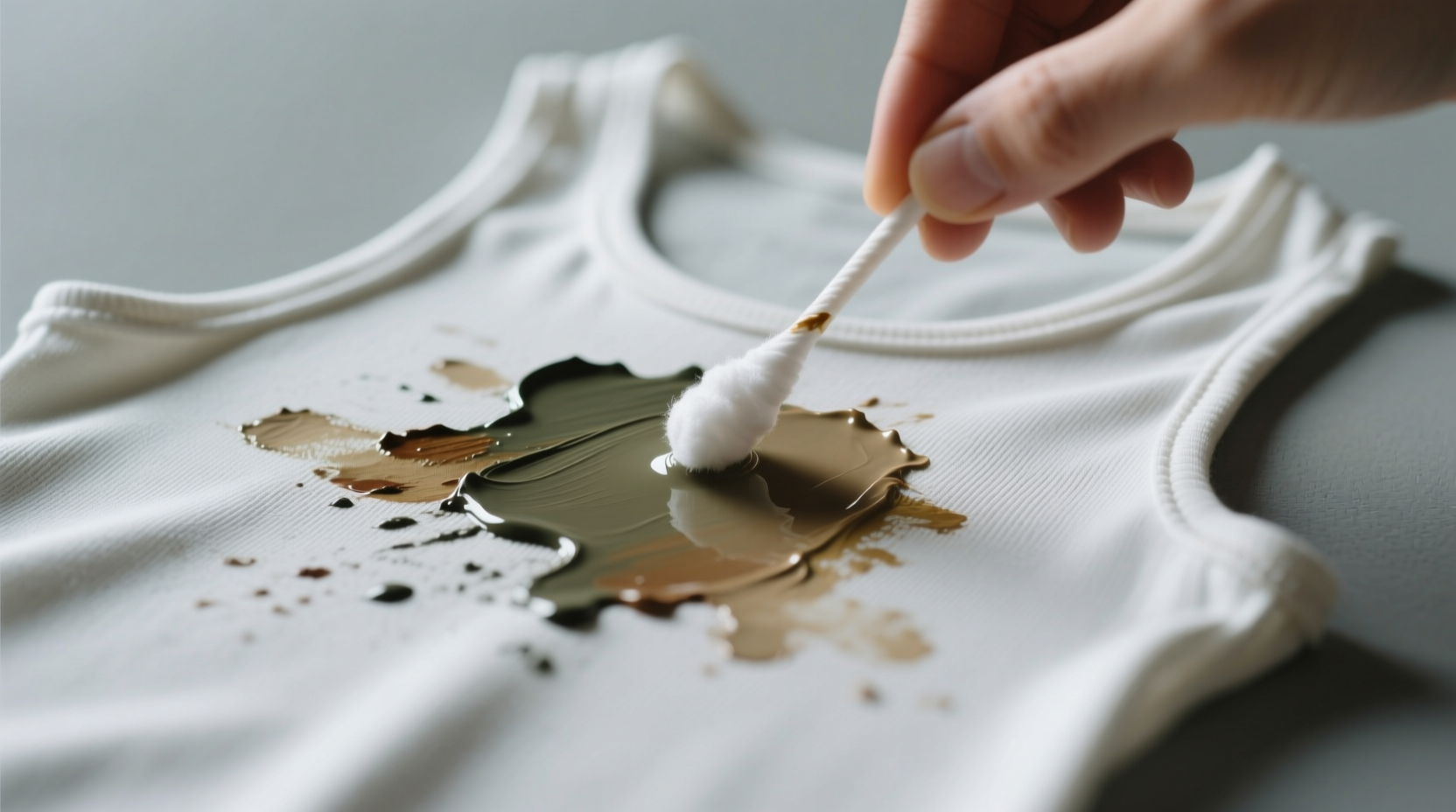 remove dried acrylic paint from art smocks