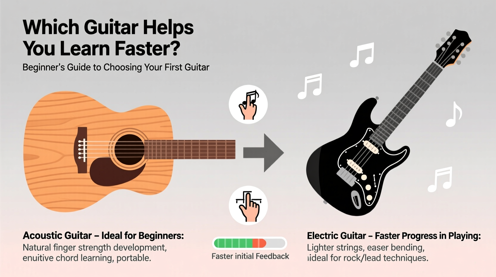 acoustic guitar vs electric for beginners which helps you learn faster