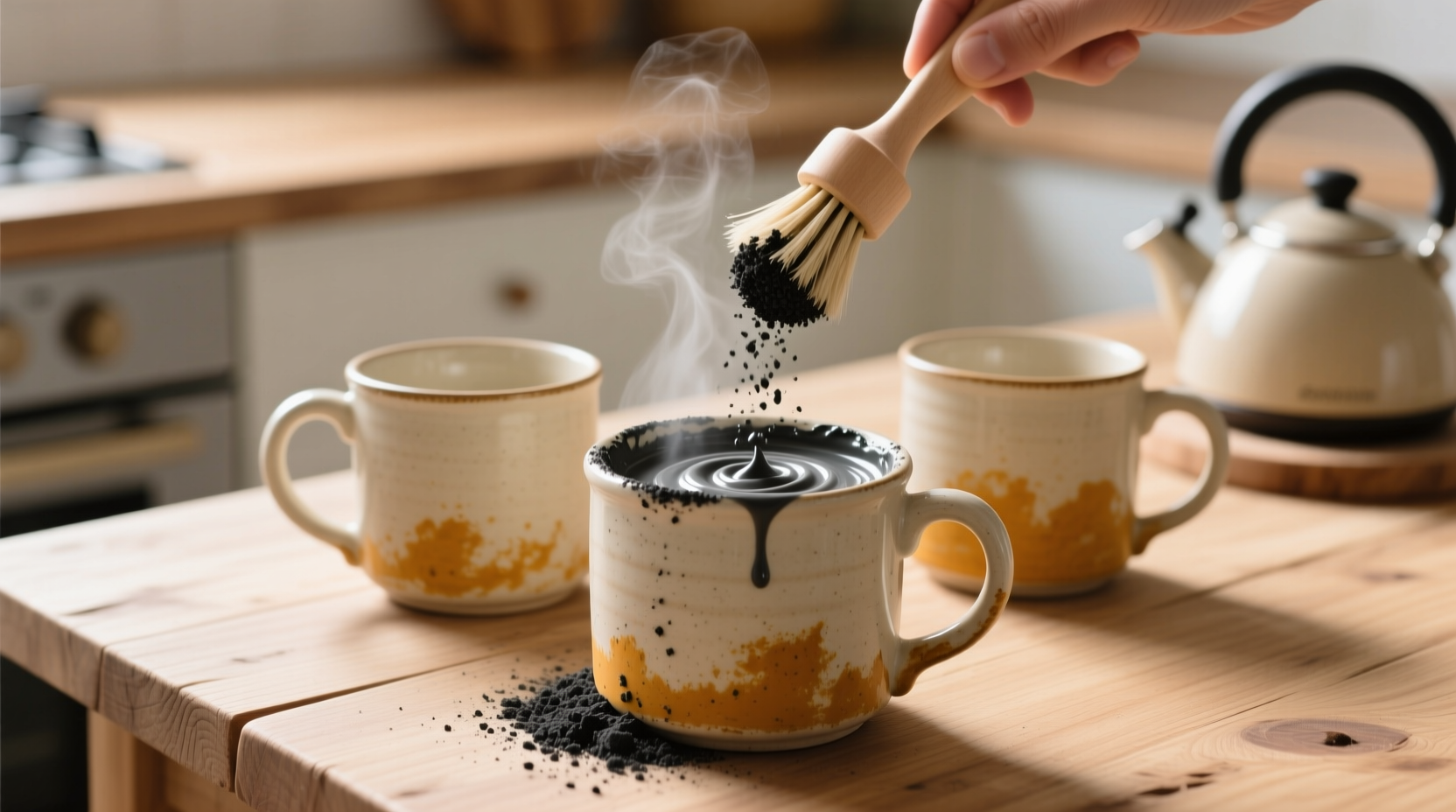 remove turmeric stains with activated charcoal