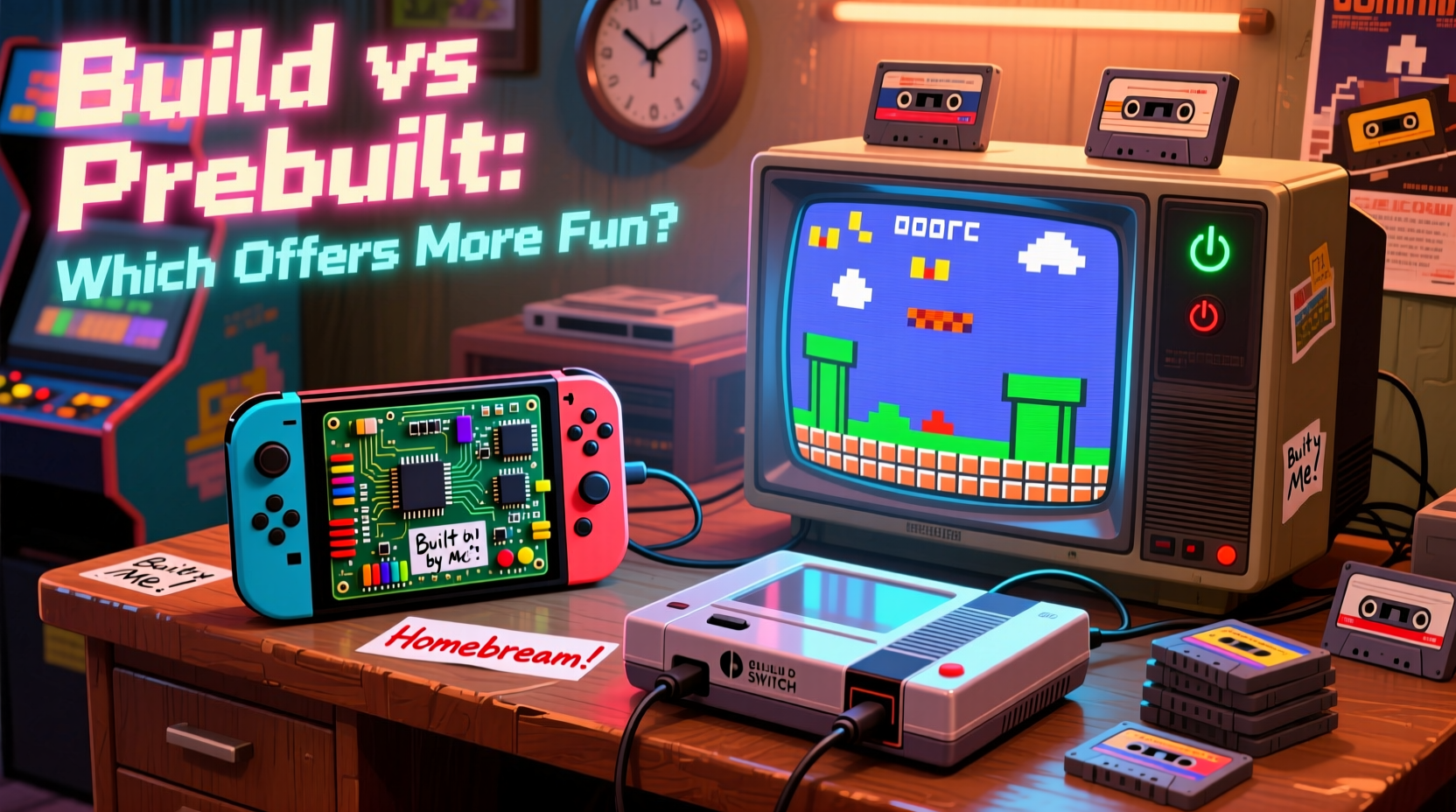 retro switch build vs prebuilt gaming console which offers more fun
