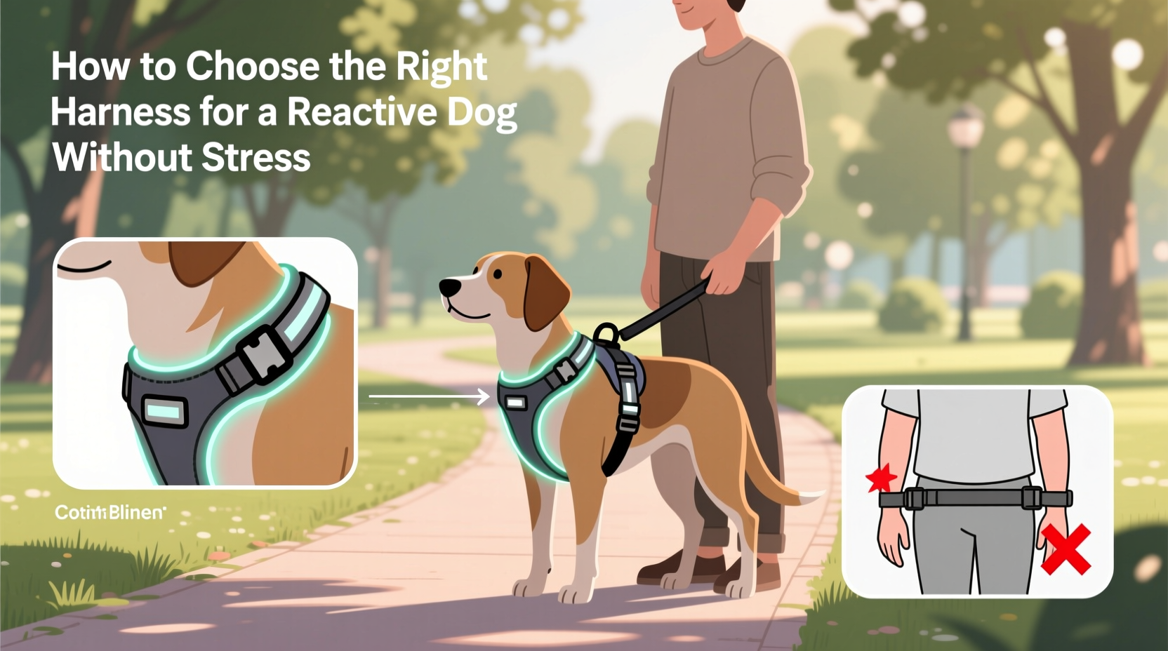 how to choose the right harness for a reactive dog without stress