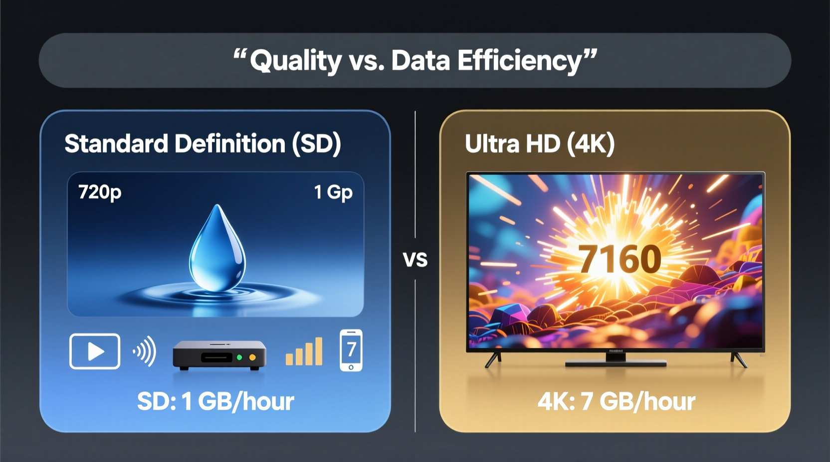 ultra hd streaming vs standard definition data usage and quality trade offs