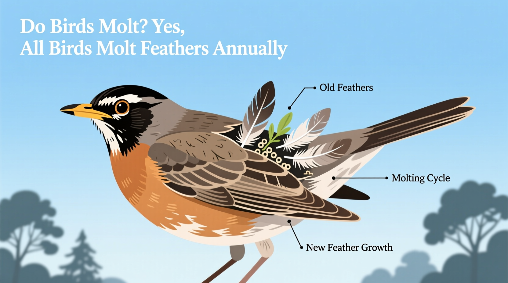 do birds molt
