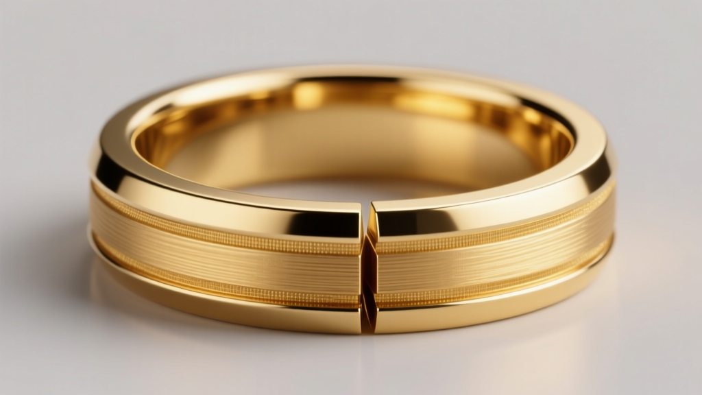 Cross-section illustration showing a thick outer layer of 14k yellow gold mechanically bonded to a solid brass core base metal.