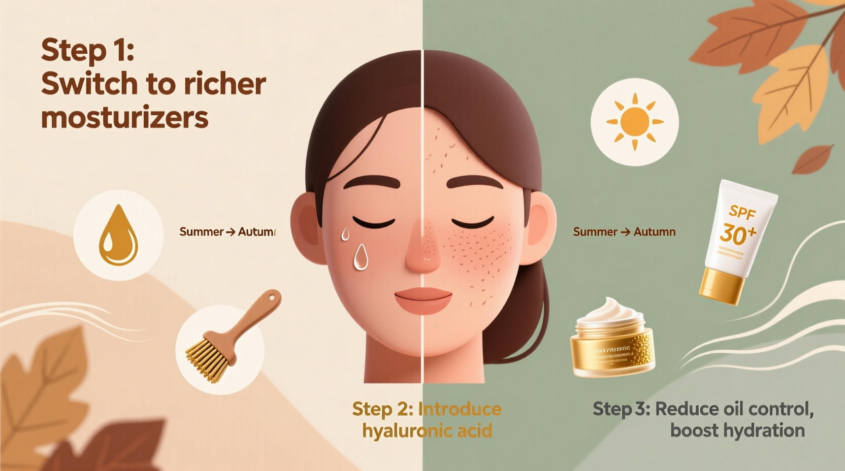 how to transition your skincare routine from summer to autumn smoothly