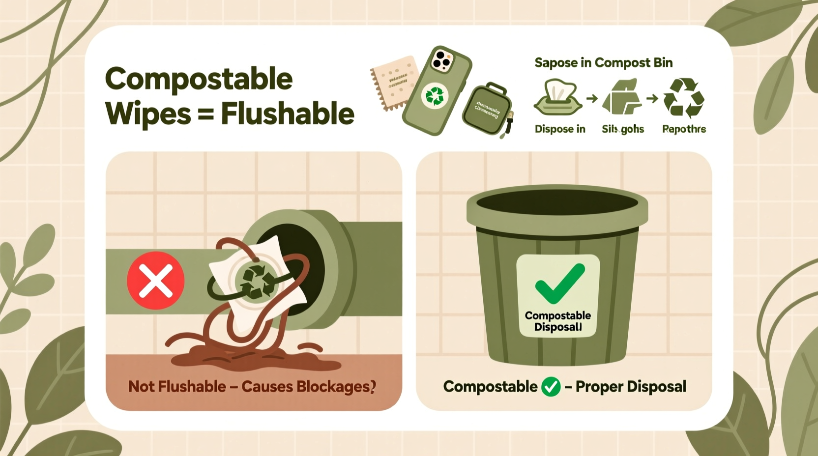 compostable phone wipes flushable no here s why