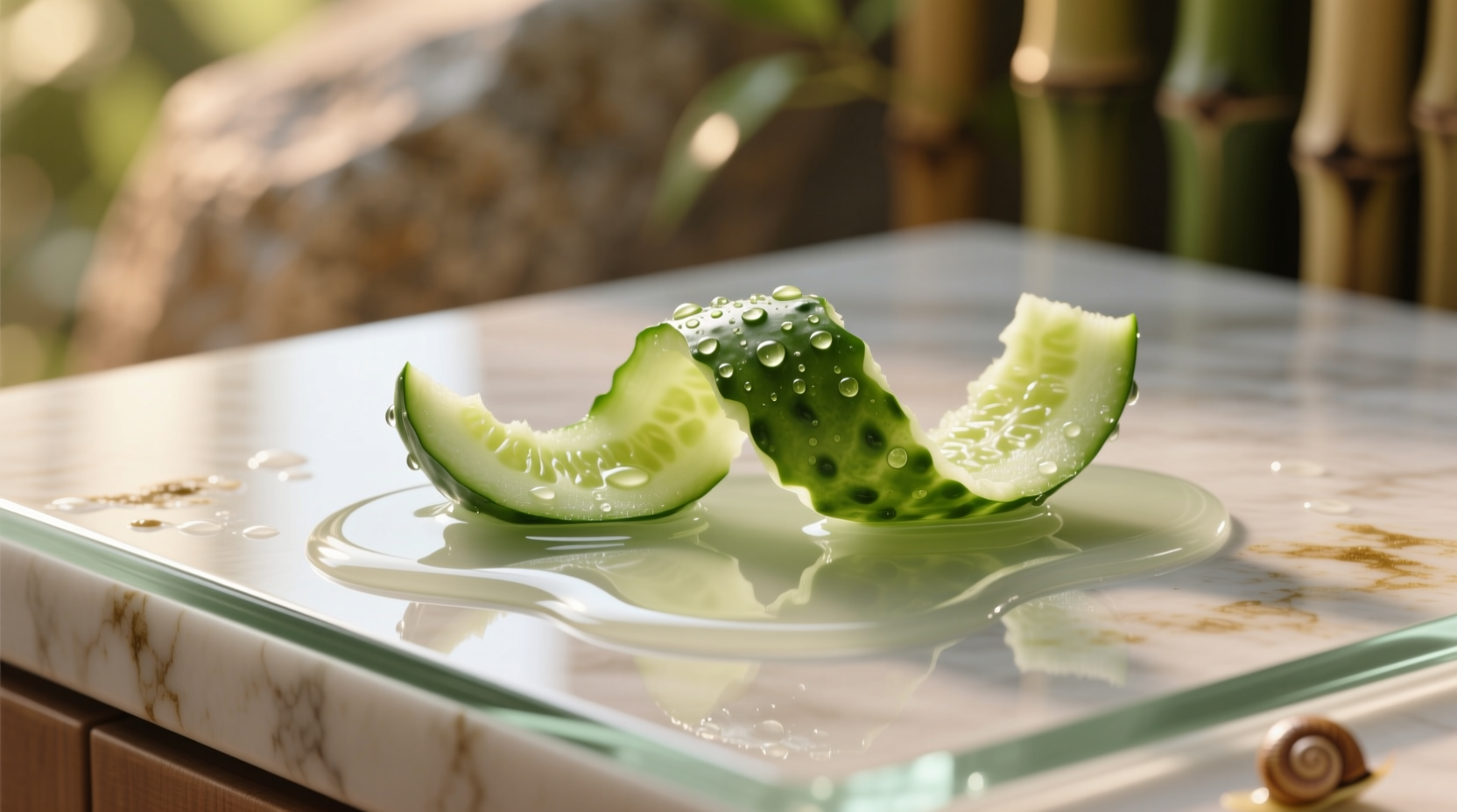 eco friendly cleaning remove snail slime with cucumber peel