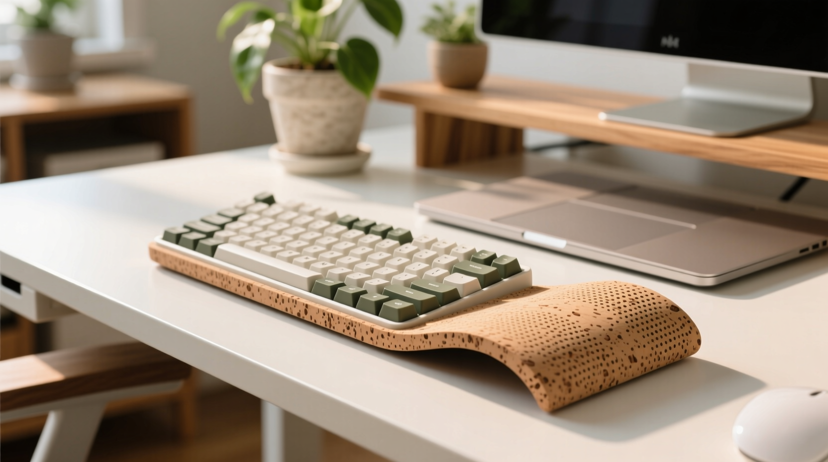 compostable vs cork wrist rest airflow dust test