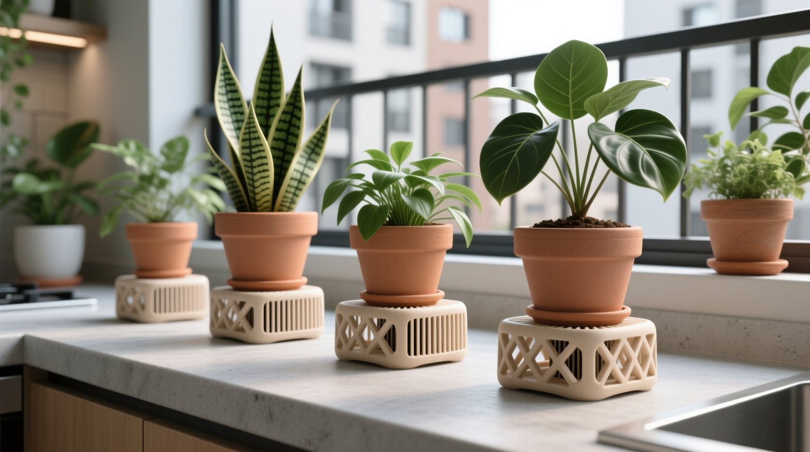 3D Printed Pot Risers for Healthier Plants