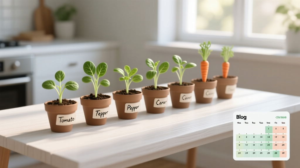 Indoor Vegetable Planting Calendar by USDA Zone
