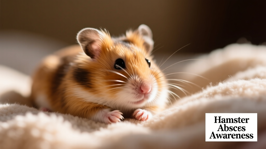 Close-up of a healthy hamster resting calmly on soft bedding