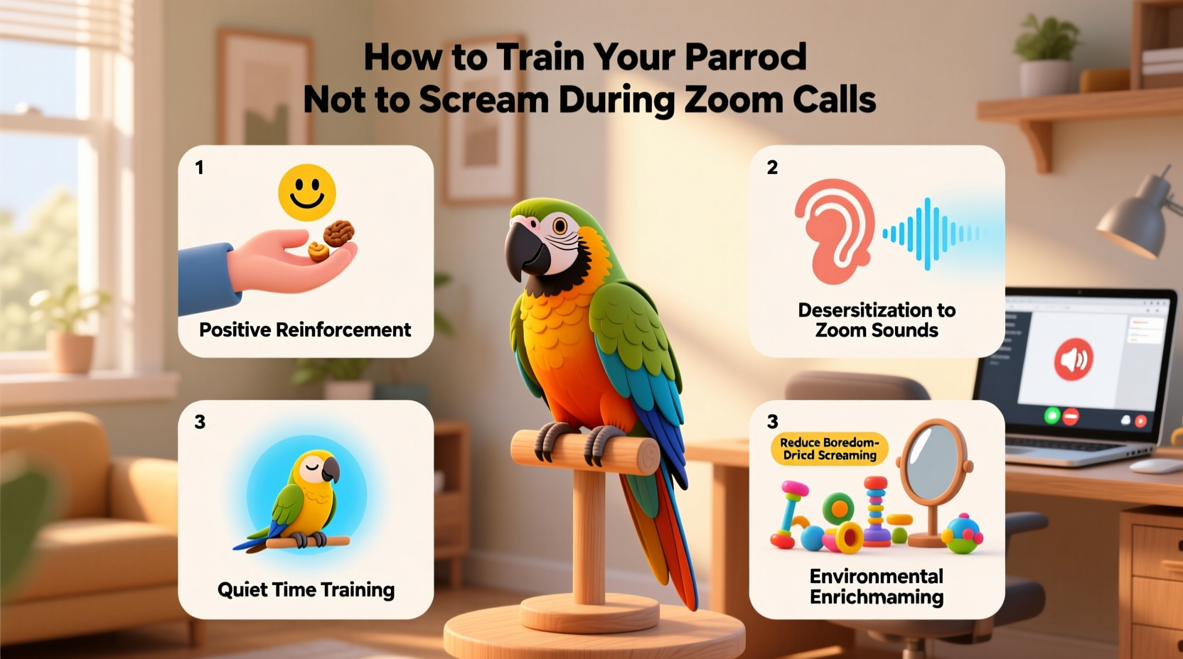 how to train your parrot not to scream during zoom calls effective methods
