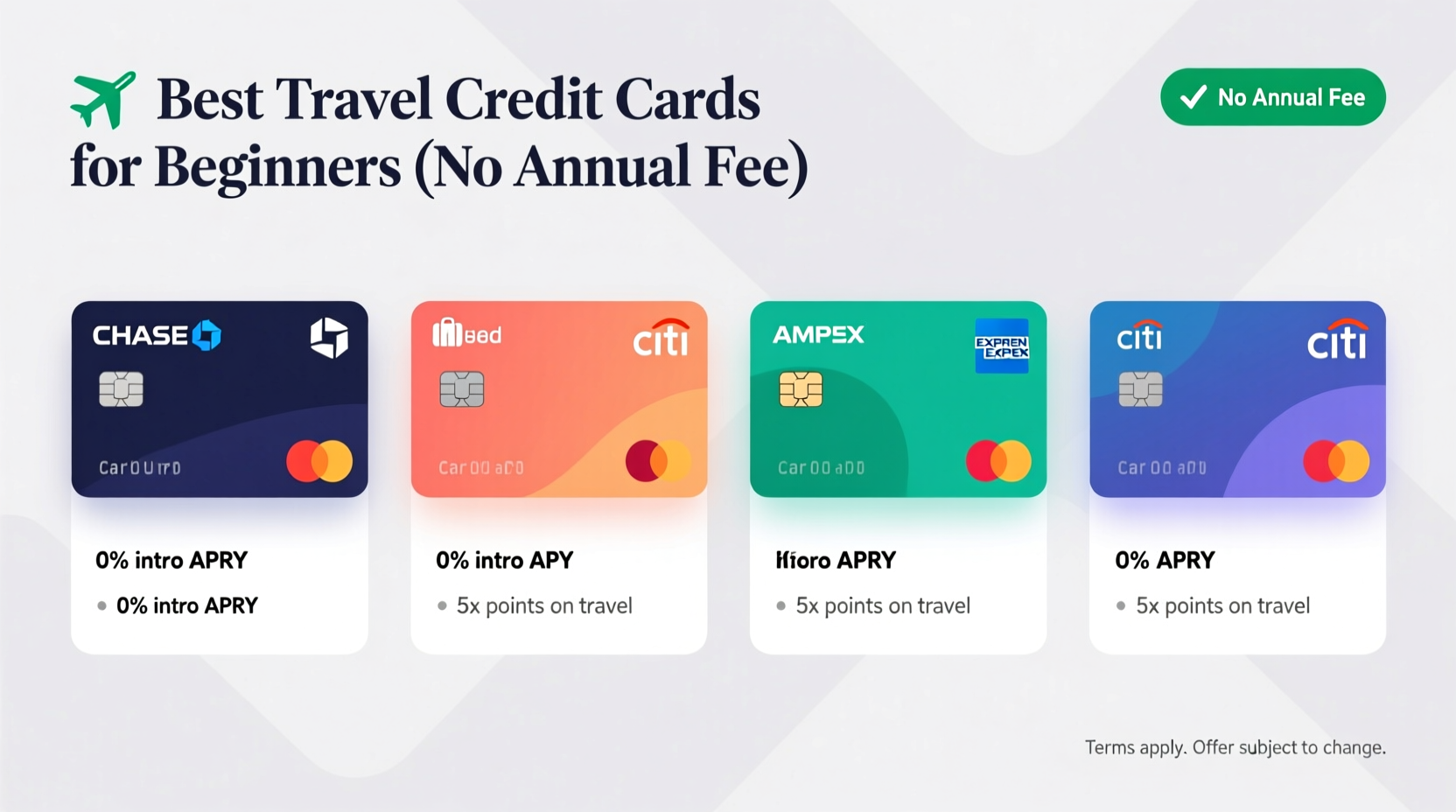 best travel credit cards for beginners with no annual fee requirements