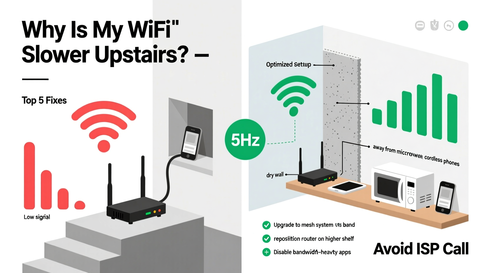 why is my wifi slower upstairs practical fixes without calling your isp