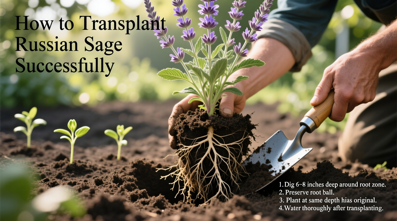 Transplant Russian Sage in 5 Steps | TheHomeSprouts