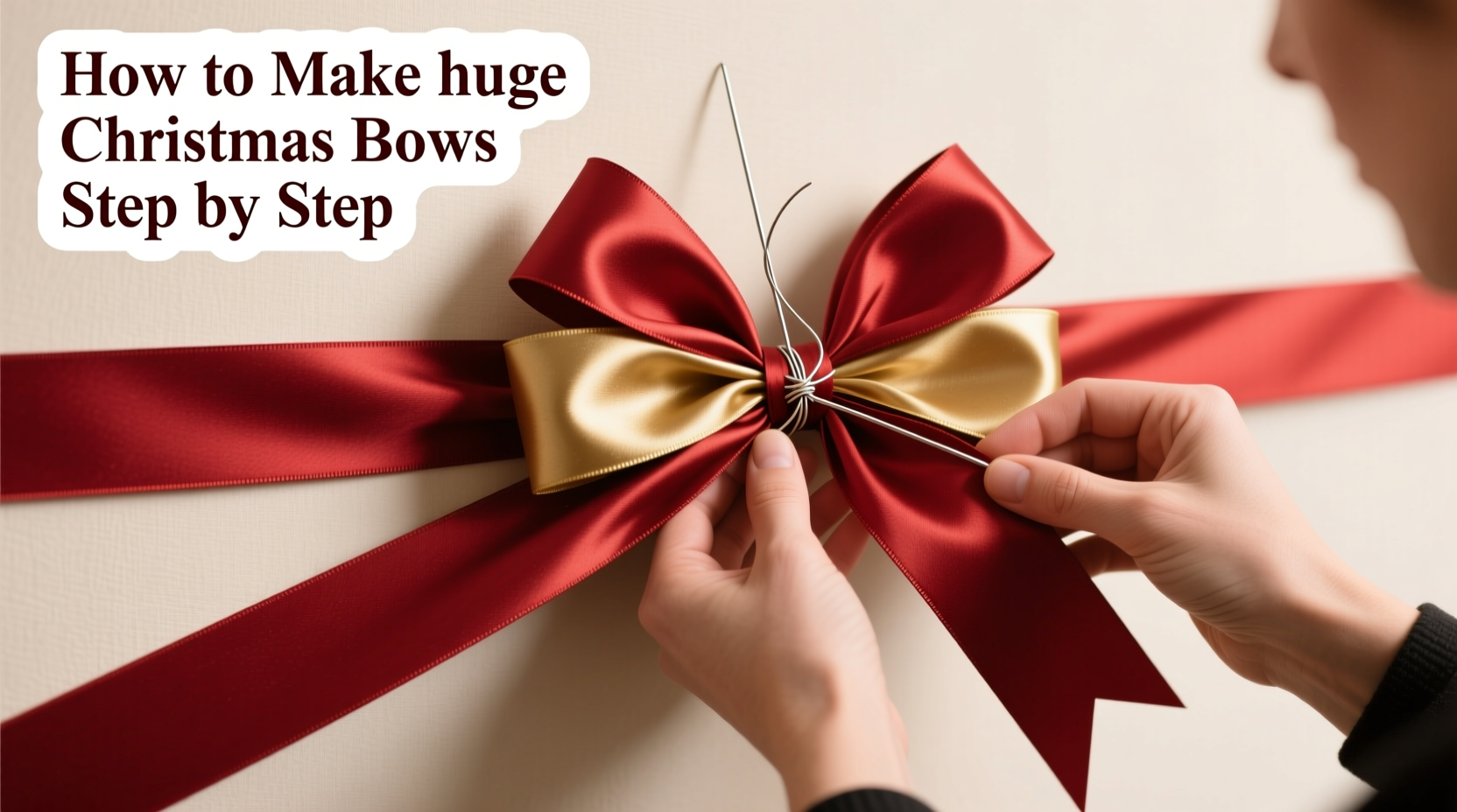 how to make huge christmas bows