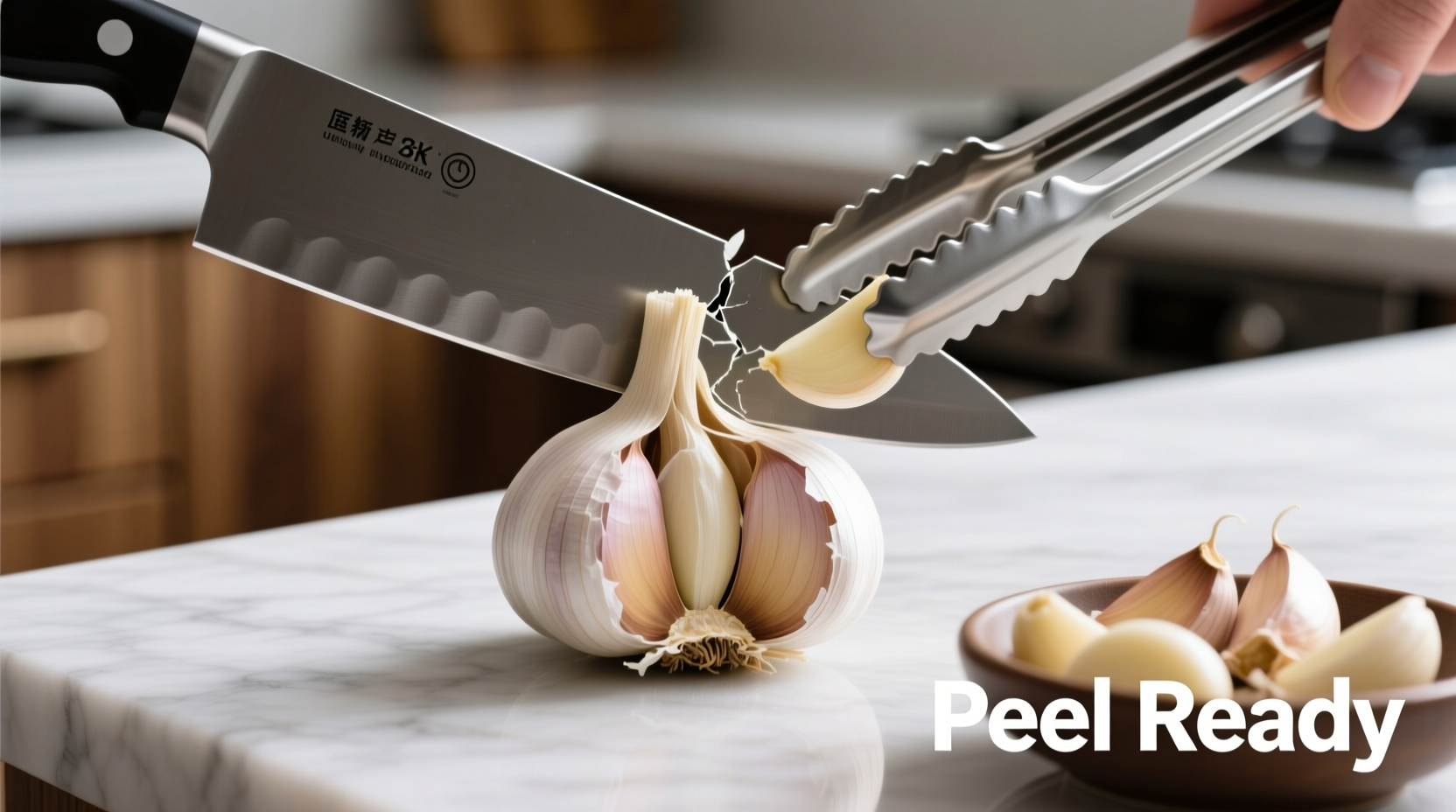 how to peel garlic quickly without touching each clove