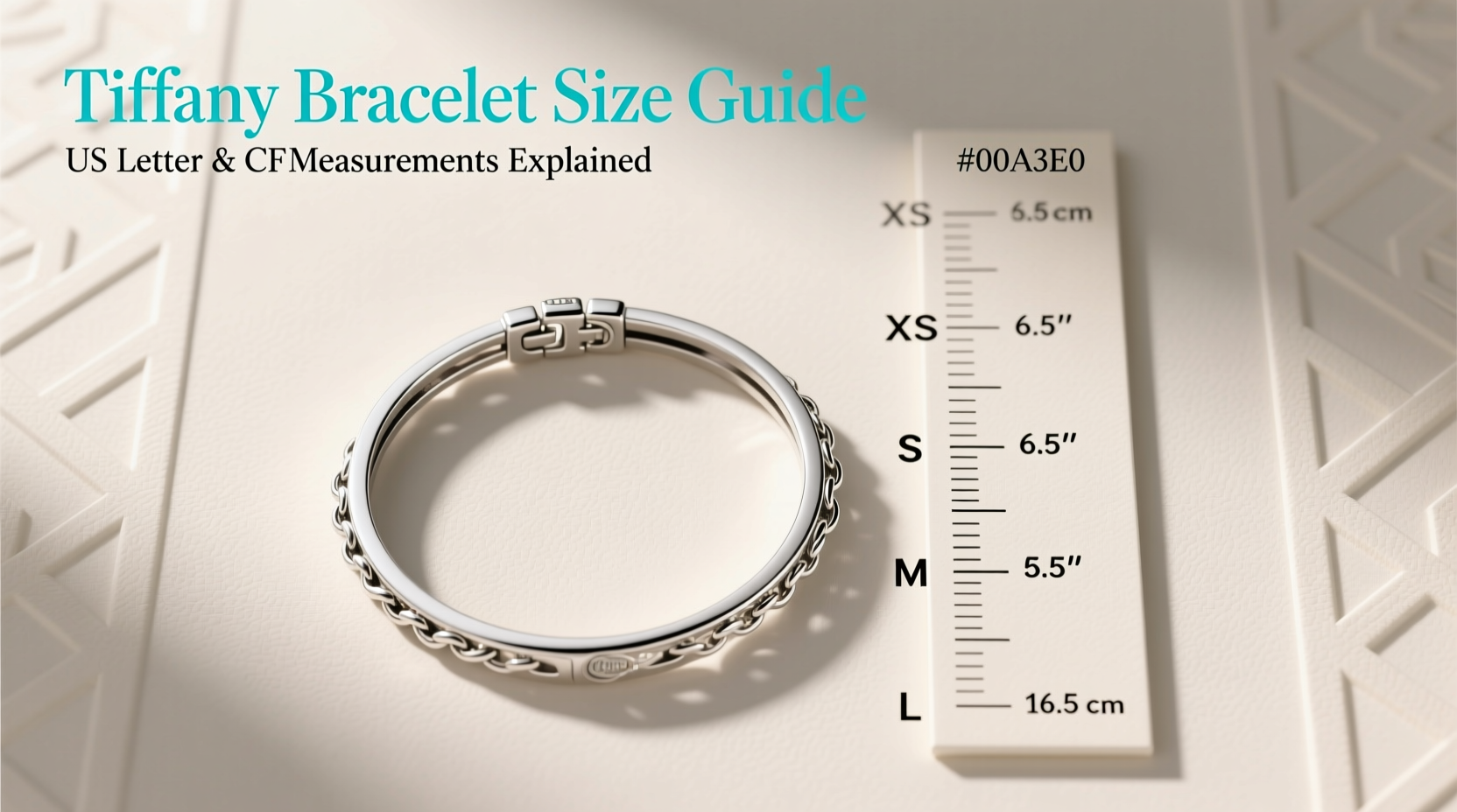 tiffany bracelet size guide us letter cf