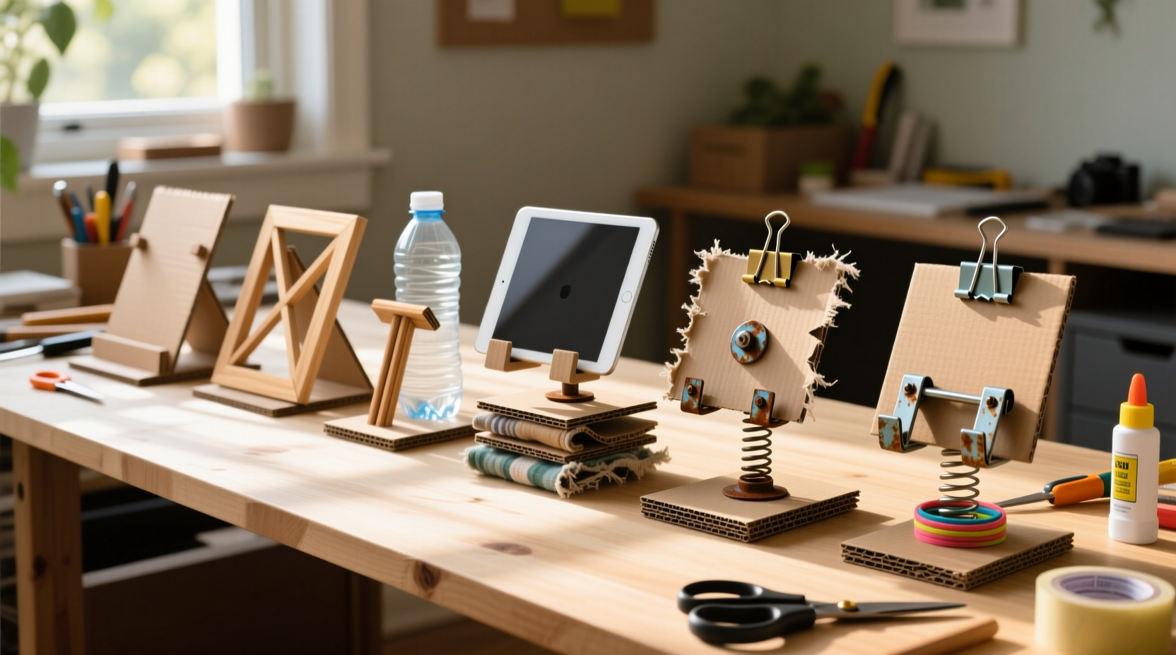 seven diy ipad stands for six bucks or less