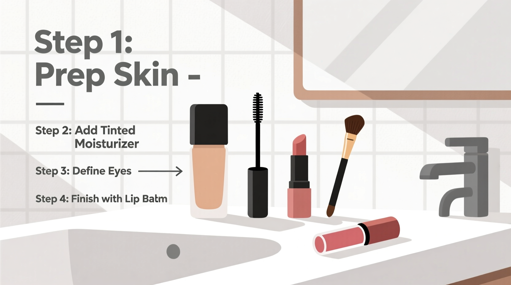 step by step guide to building a minimalist makeup routine that saves time
