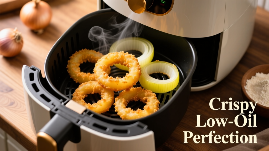 Healthy Air Fryer Onion Rings (Crispy & Low-Oil!)