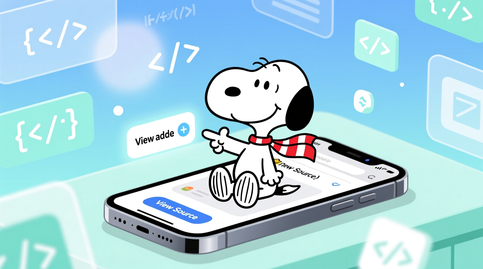snoopy adds a view source option to your mobile browser