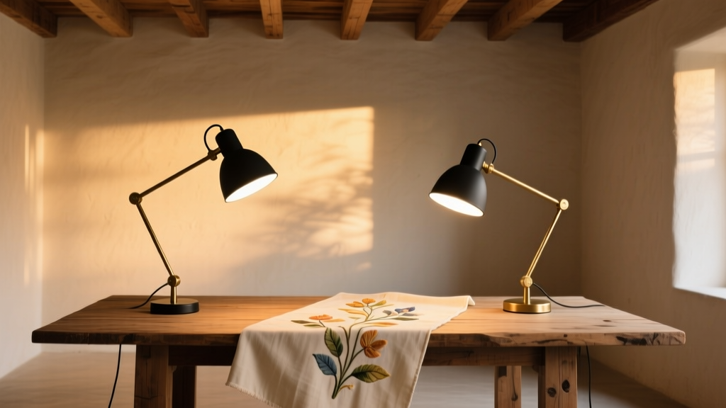 Craft Room Lighting: Dual-CCT Adjustable Arm Lamps