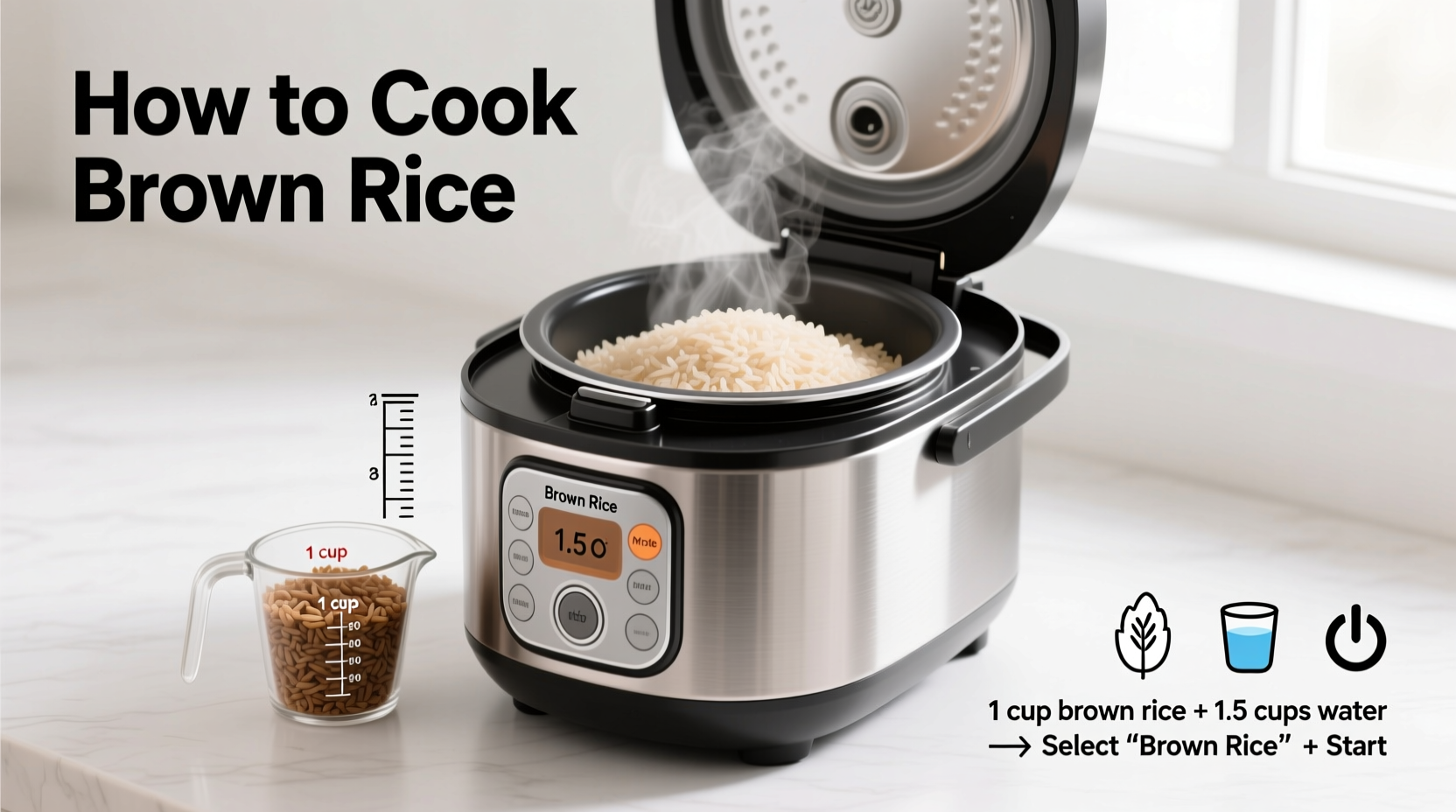 how to make brown rice in a rice cooker