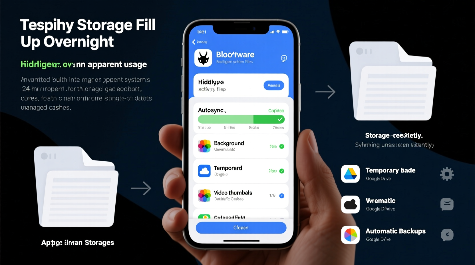 why does my phone storage fill up overnight apps and hidden files