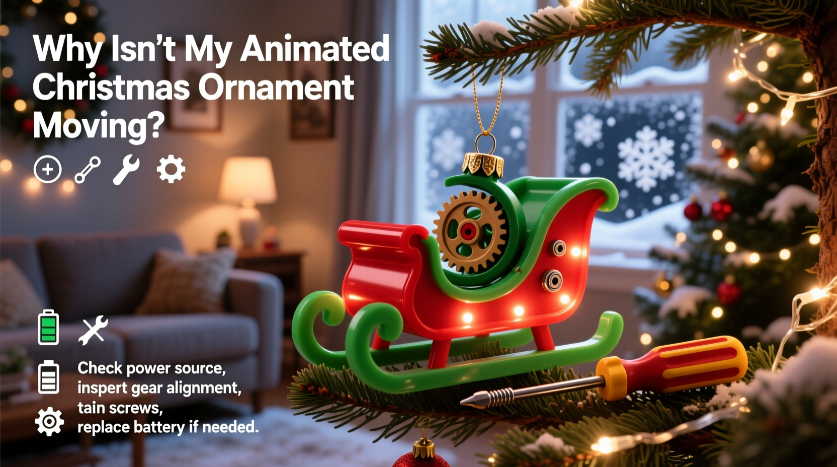 why is my animated christmas decoration not moving troubleshooting tips