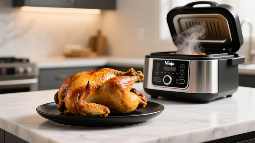 Roast Chicken in Ninja Foodi Grill XL: Crispy & Juicy