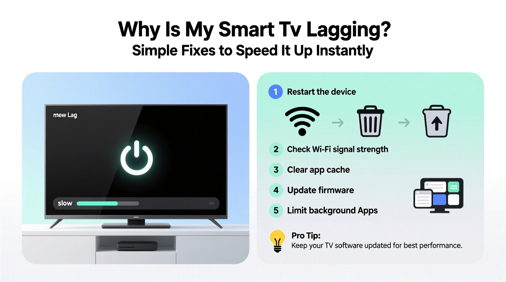 why is my smart tv lagging simple fixes to speed it up instantly