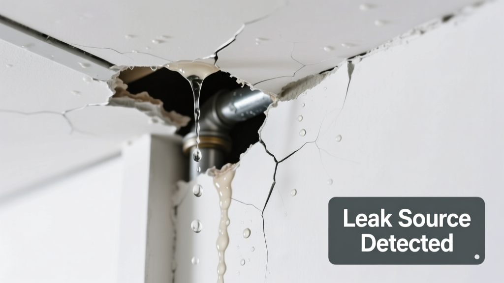 Hole in Drywall Leaking Water: Quick Diagnosis