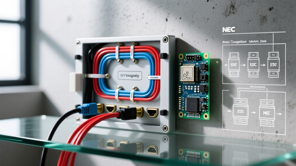 Structured Panel Wiring Diagram for HDMI Cable & AV Enclosures