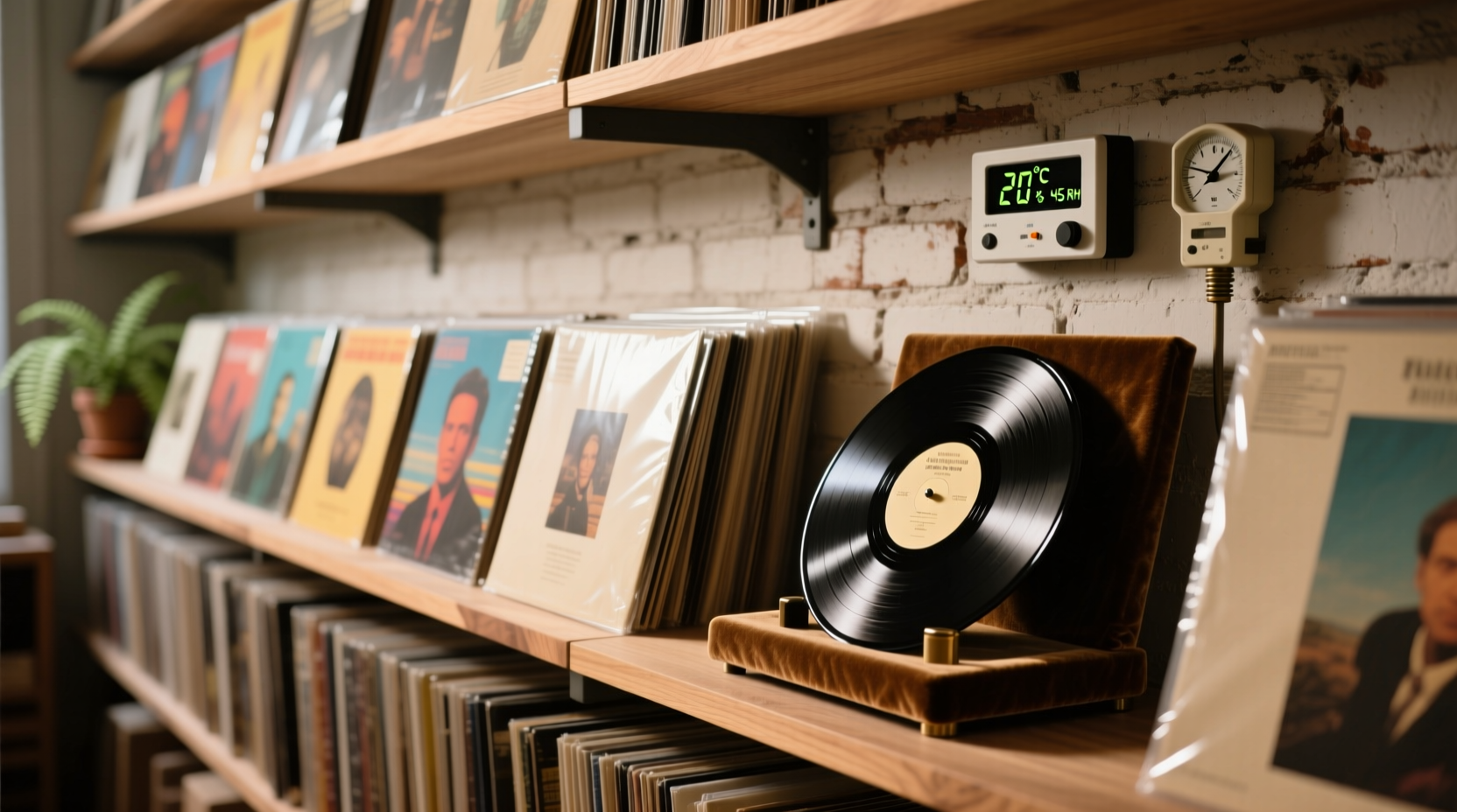 vinyl record jacket storage in closets