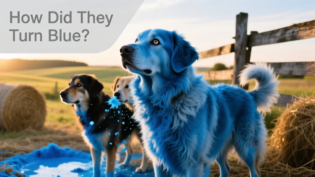Wondering How These Russian Dogs Turned Blue? Maybe They Rolled in It