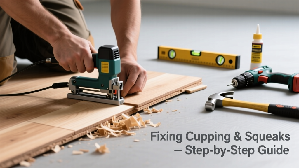 Fixing Hardwood Floor Cupping and Squeaking Noise