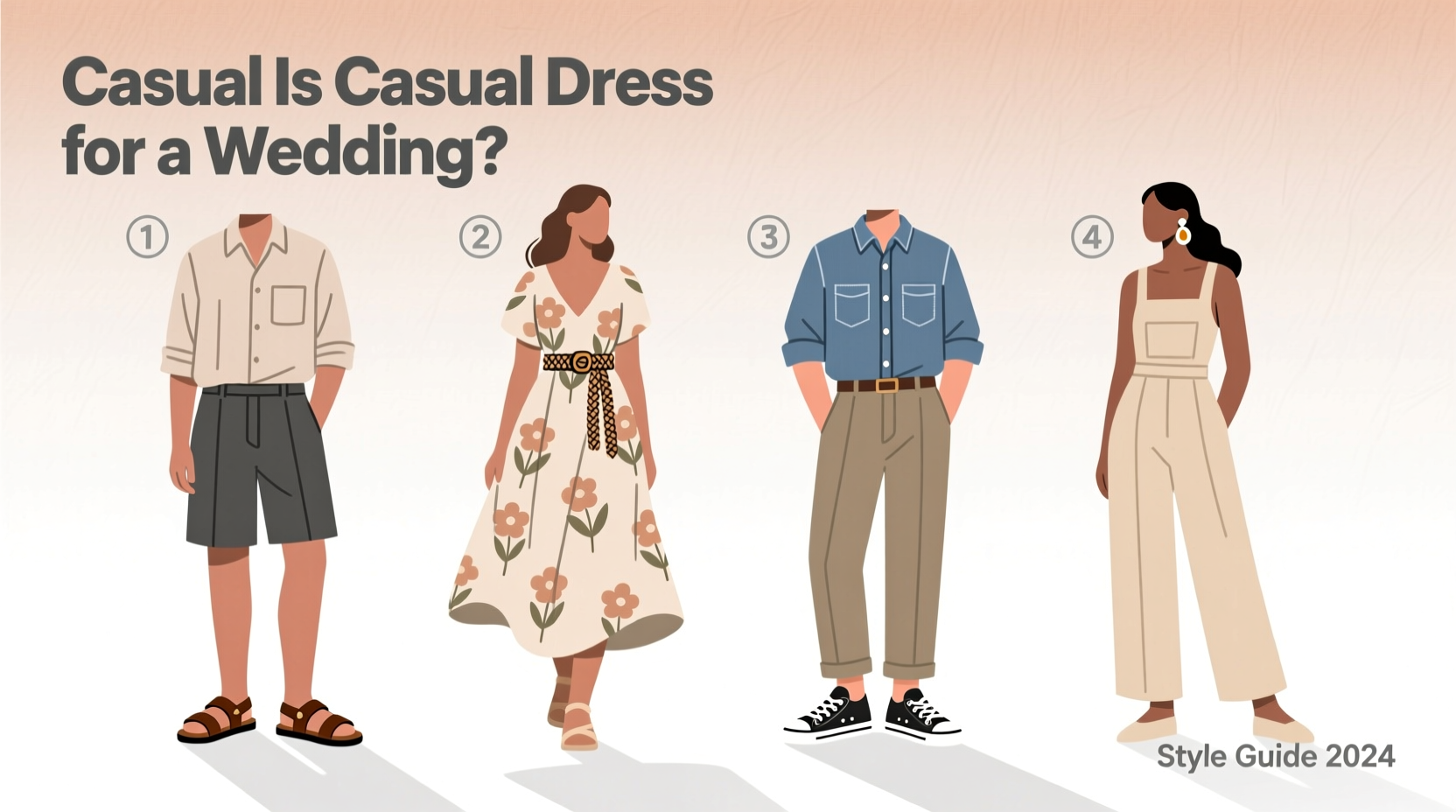 what is casual dress for a wedding