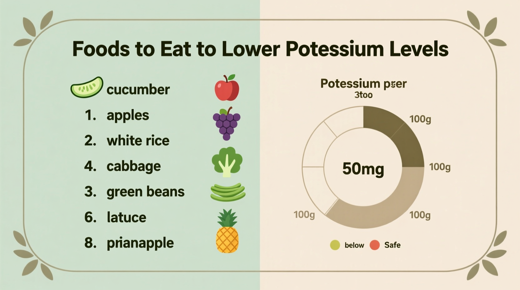 what foods to eat to lower potassium levels
