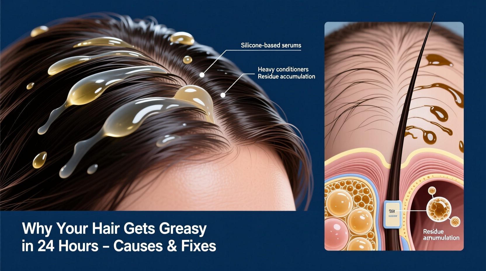 why is my hair greasy after one day possible product buildup and fixes