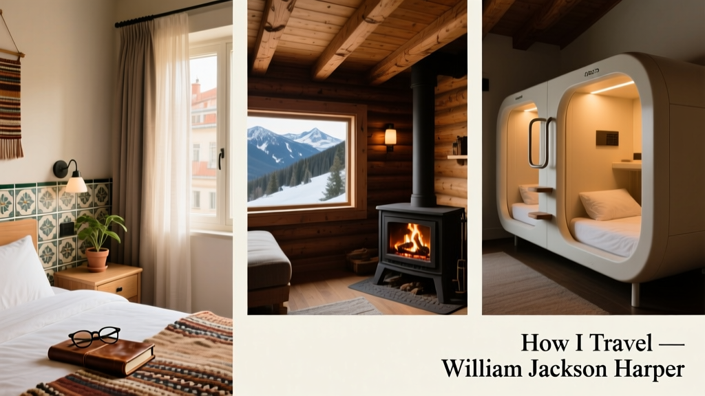 How I Travel: William Jackson Harper’s Real-World Approach to Smart, Sustainable, and Soulful Accommodation Choices