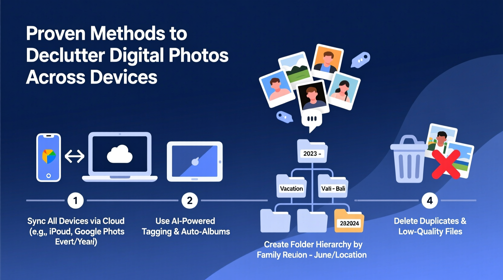 proven methods to declutter digital photos across devices