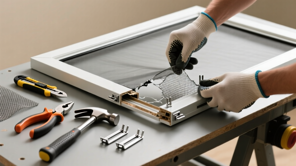 How to Replace a Torn Screen Door Mesh or Frame Part