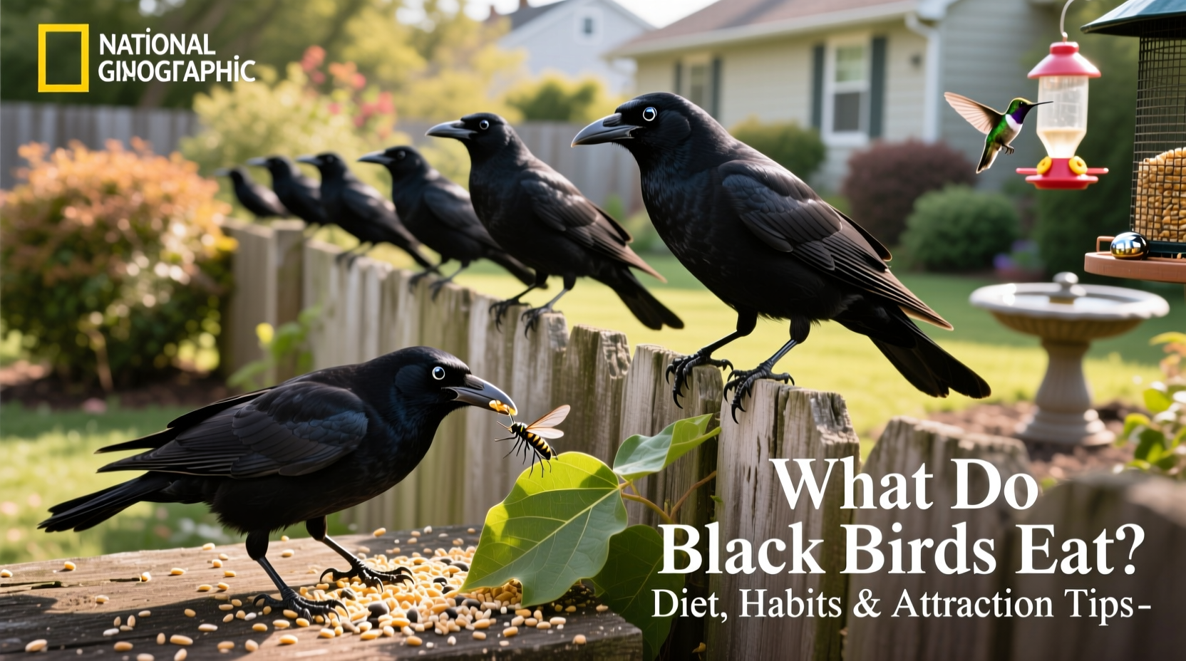 what do black birds eat