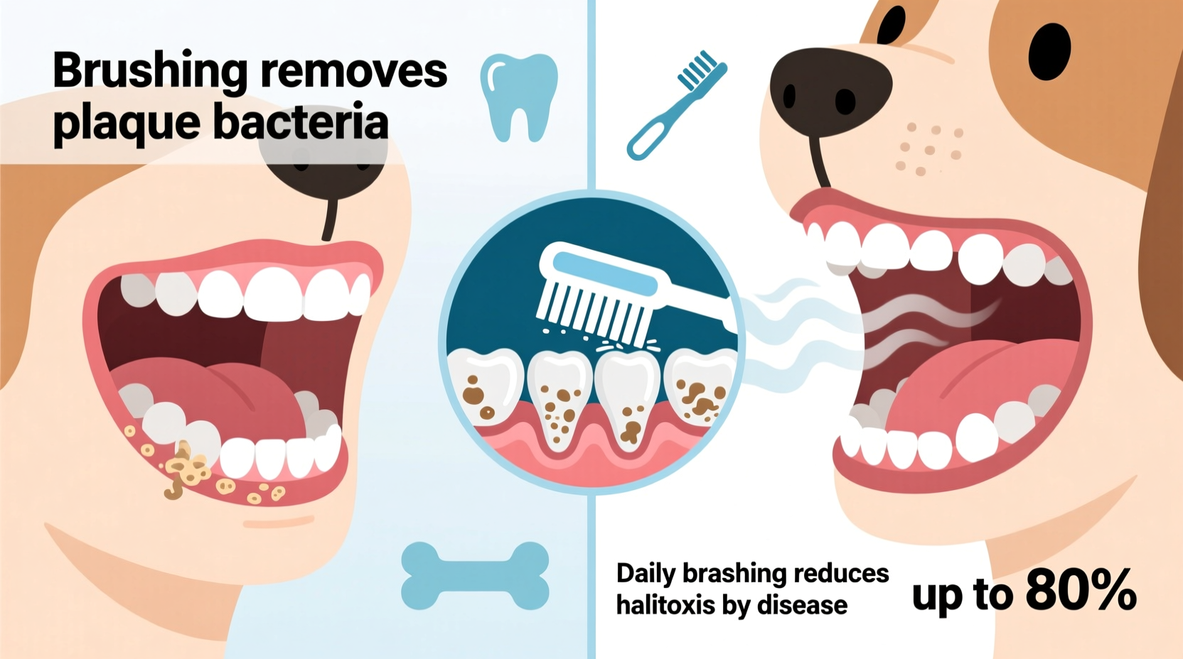 does brushing teeth prevent bad breath in pets effectively